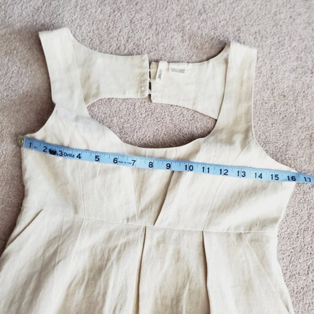Revolve Covet Linen Coastal Lagenlook Y2K Baby doll Boho Beach Dress 4 - Picture 5 of 10